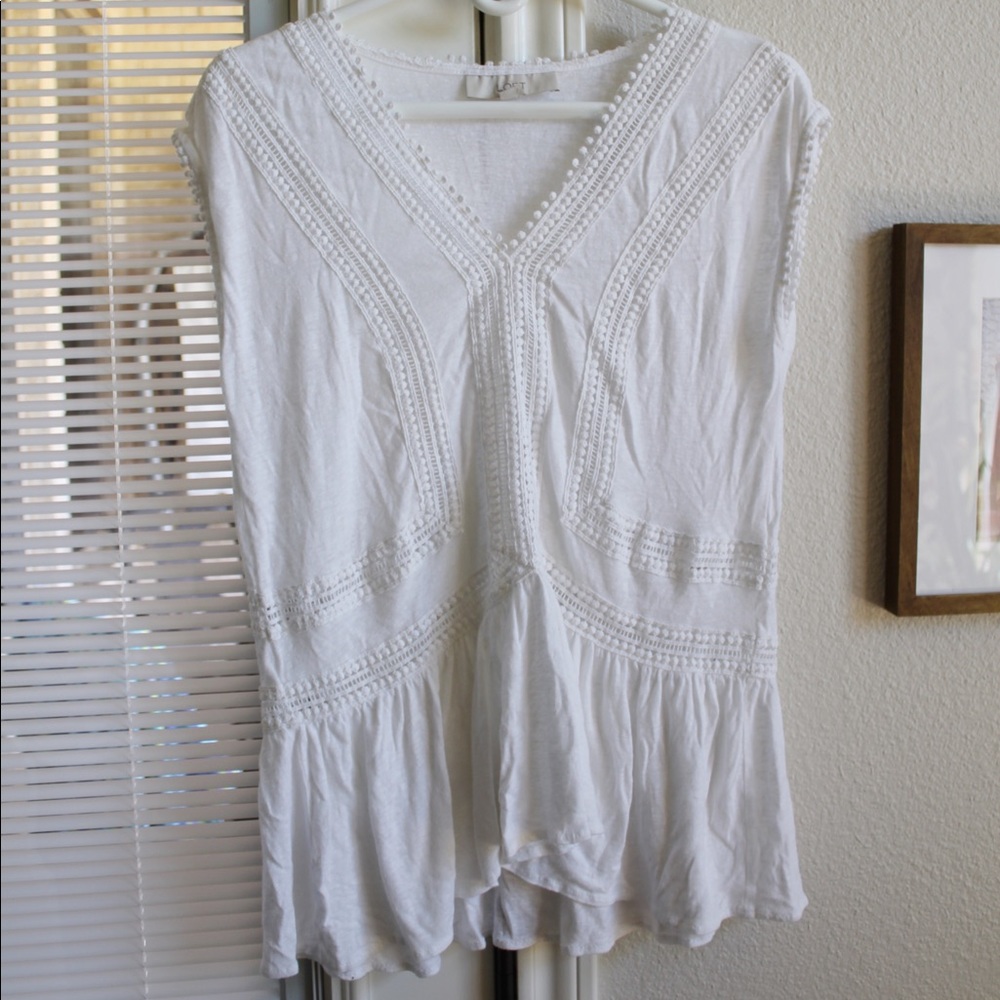 Loft White Blouse Tank